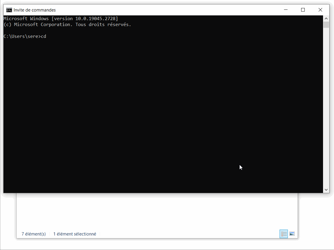 drag folder to command prompt