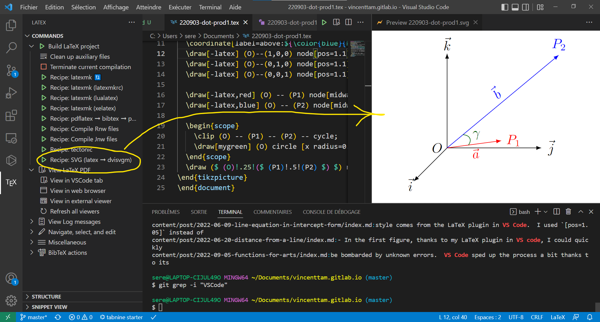LaTeX TikZ coding + SVG preview in VS Code